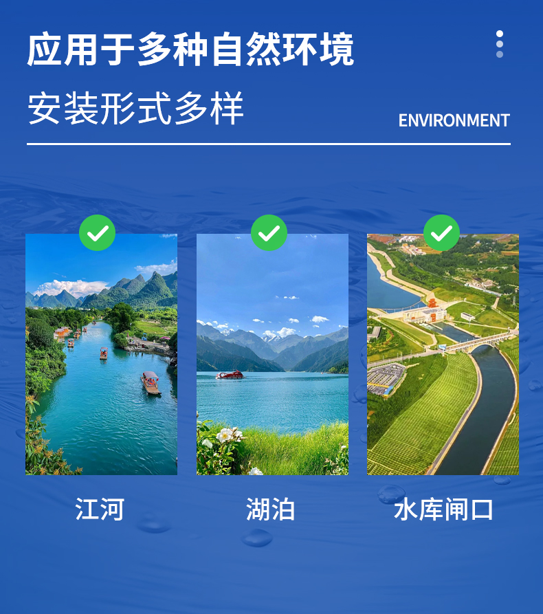 北斗水文環(huán)境監(jiān)測站可應(yīng)用于河流、湖泊、水庫等場景